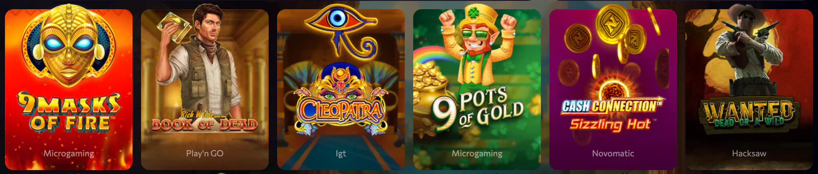 Sélection de machines à sous en ligne sur Aphrodite Casino